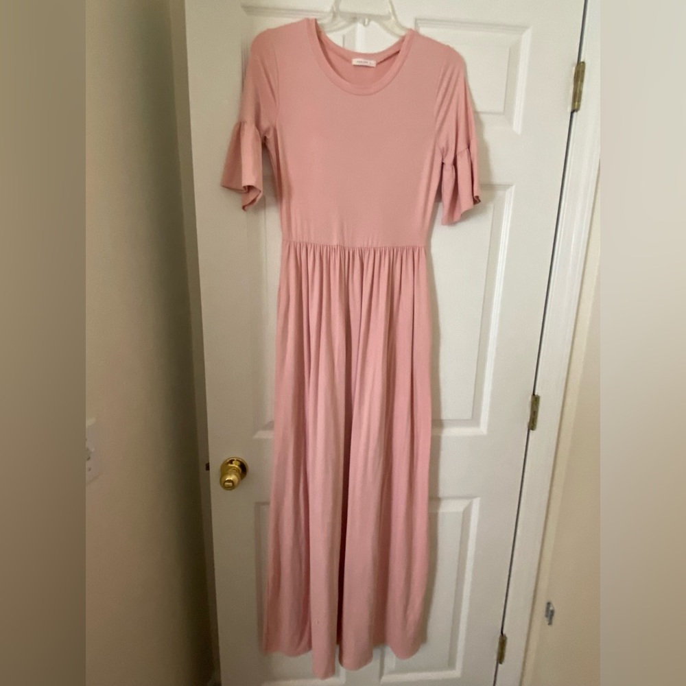 Pink, super soft maxi dress